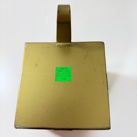 NWT BALLARD DESIGNS Gift Box Stocking Hanger Gold Metal Bow Box RARE RETIRED! - Picture 8 of 13